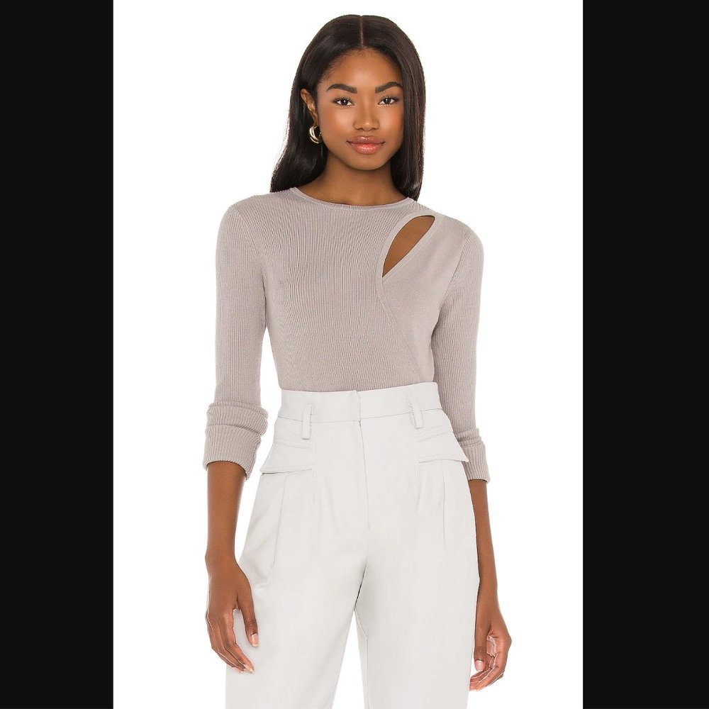 525 Layered Cut Out Top Knit Long Sleeve REVOLVE
